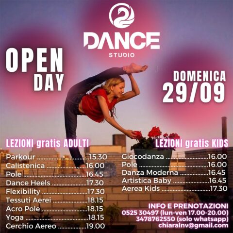 OPEN DAY DOMENICA 29 SETTEMBRE 2024